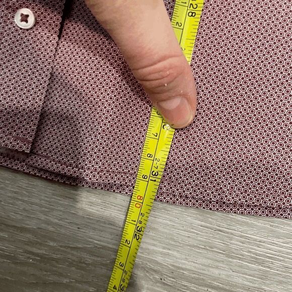 Angelo Litrico Mens Shirt Slim Fit Button Down Maroon Size XL - Picture 6 of 7